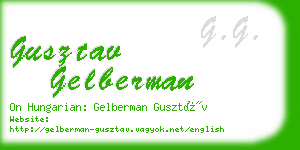 gusztav gelberman business card